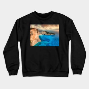 The famous Navagio (shipwreck) in Zakynthos island, Greece Crewneck Sweatshirt